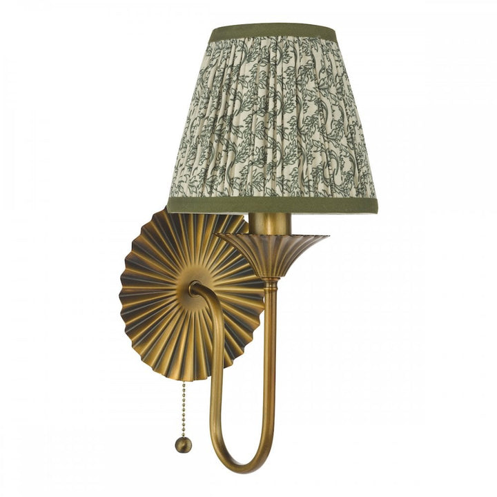 Dar LYD0763-EST2624 Lydian Wall Light Antique Bronze With Shade
