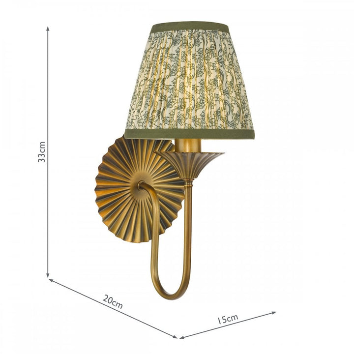 Dar LYD0763-EST2624 Lydian Wall Light Antique Bronze With Shade