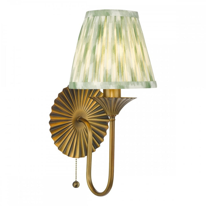 Dar LYD0763-IKA2624 Lydian Wall Light Antique Bronze With Shade