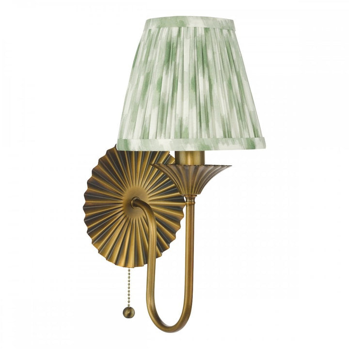 Dar LYD0763-IKA2624 Lydian Wall Light Antique Bronze With Shade