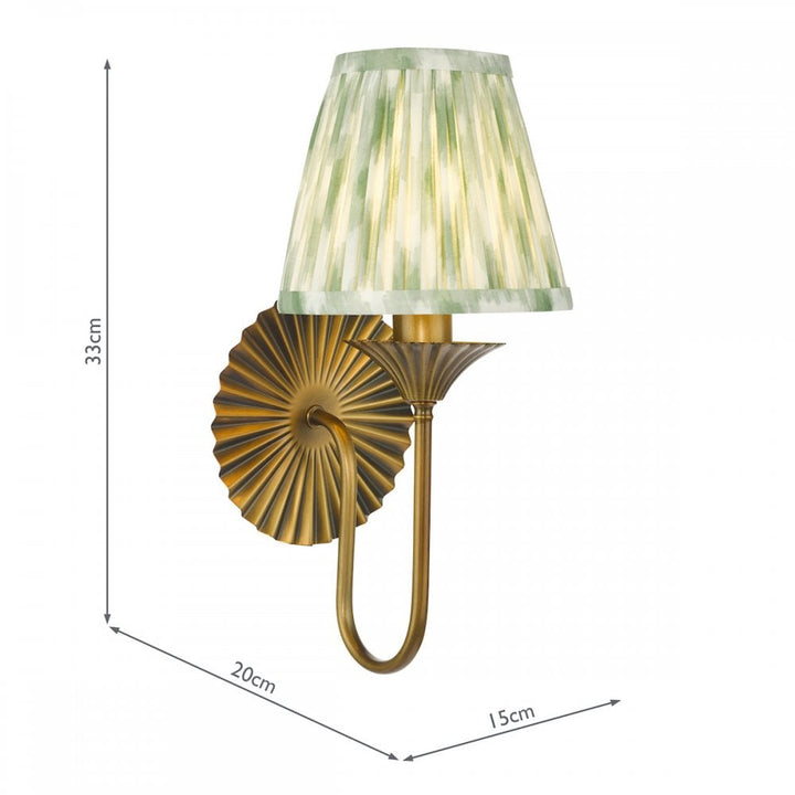 Dar LYD0763-IKA2624 Lydian Wall Light Antique Bronze With Shade