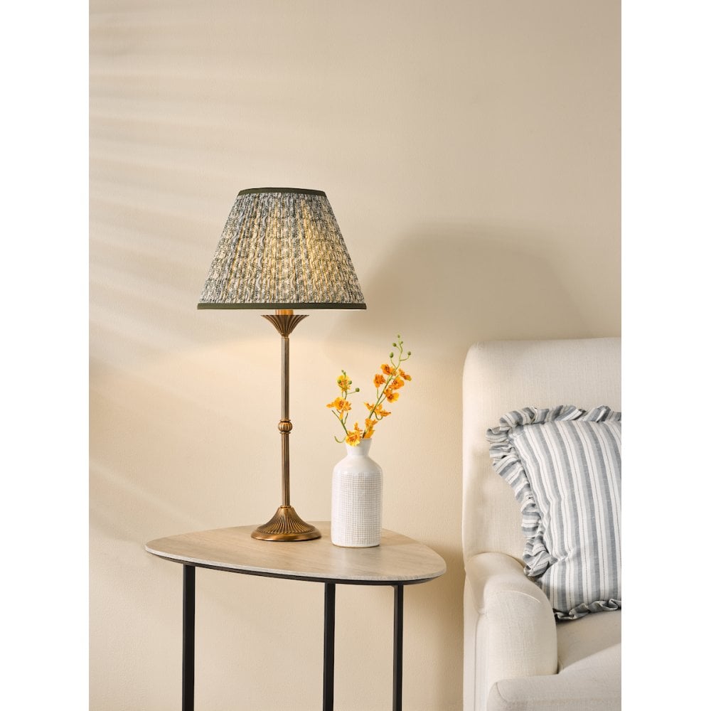 Dar LYD4263-EST1024 Lydian Table Lamp Antique Bronze With Shade