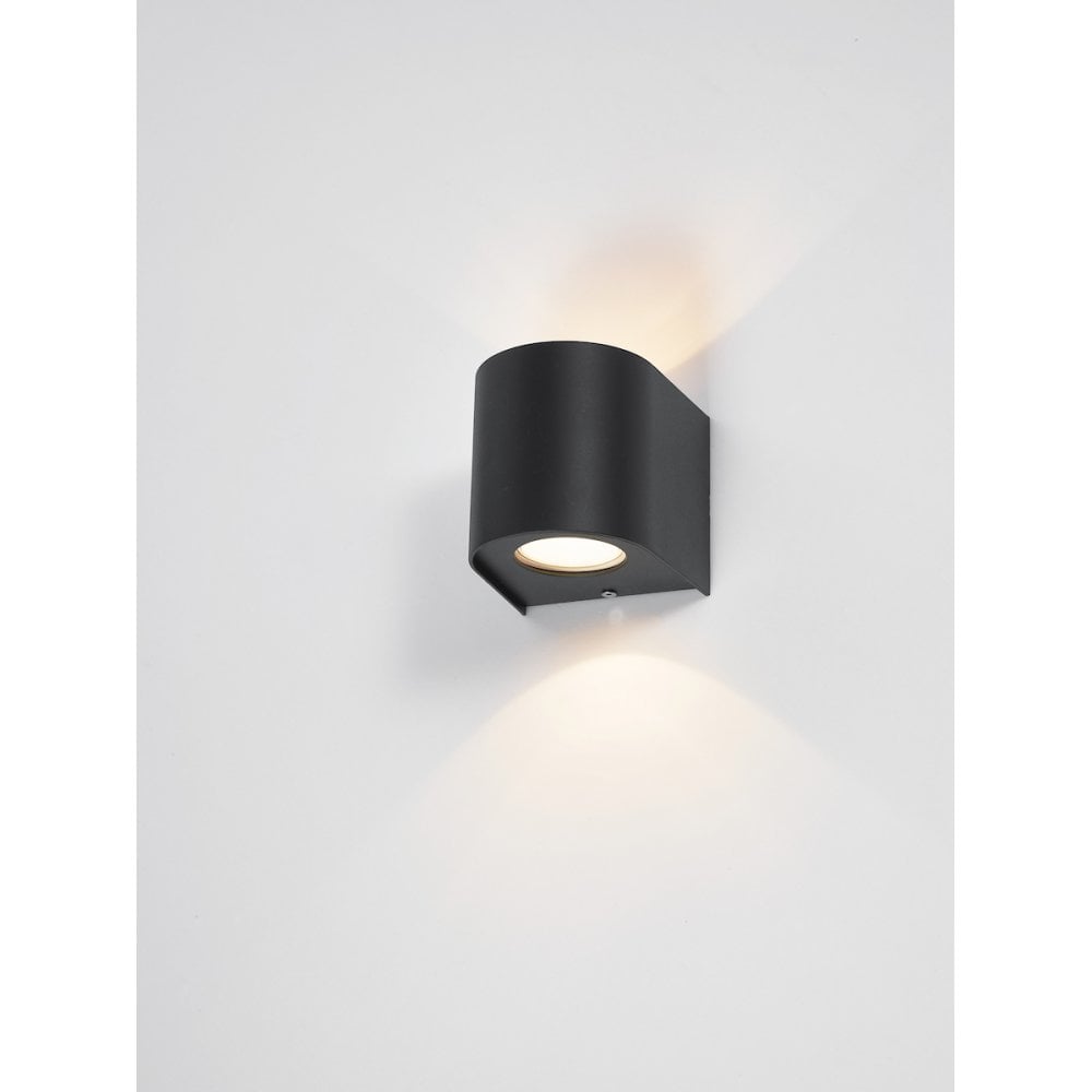 Dar ORV3222 Orville 2 Light Outdoor Wall Light Matt Black LED IP44