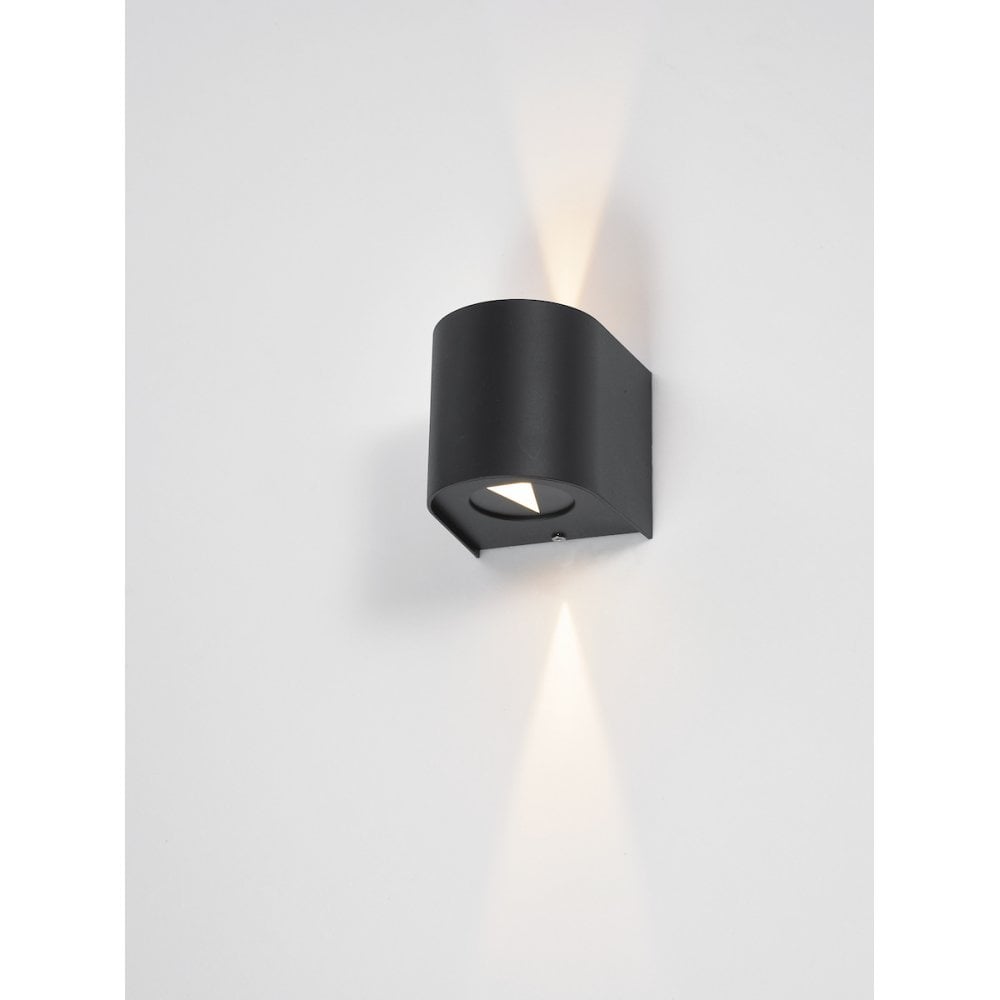 Dar ORV3222 Orville 2 Light Outdoor Wall Light Matt Black LED IP44
