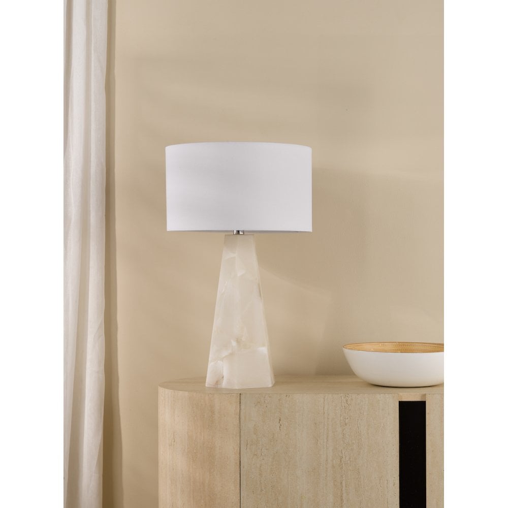 Dar PAG4234-PYR142 Paget Table Lamp White With Shade