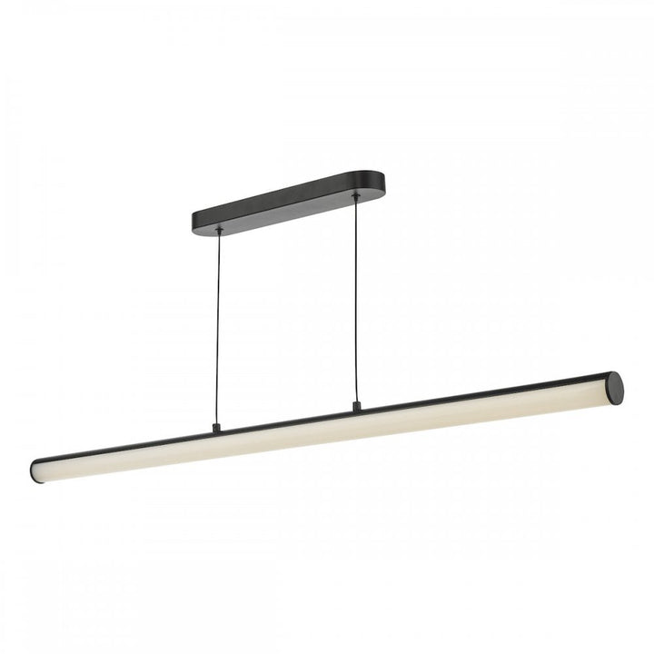 Dar TUB6222 Tube Bar Pendant Satin Black and Opal LED
