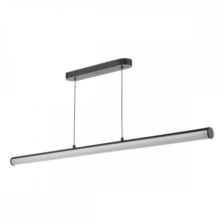 Dar TUB6222 Tube Bar Pendant Satin Black and Opal LED