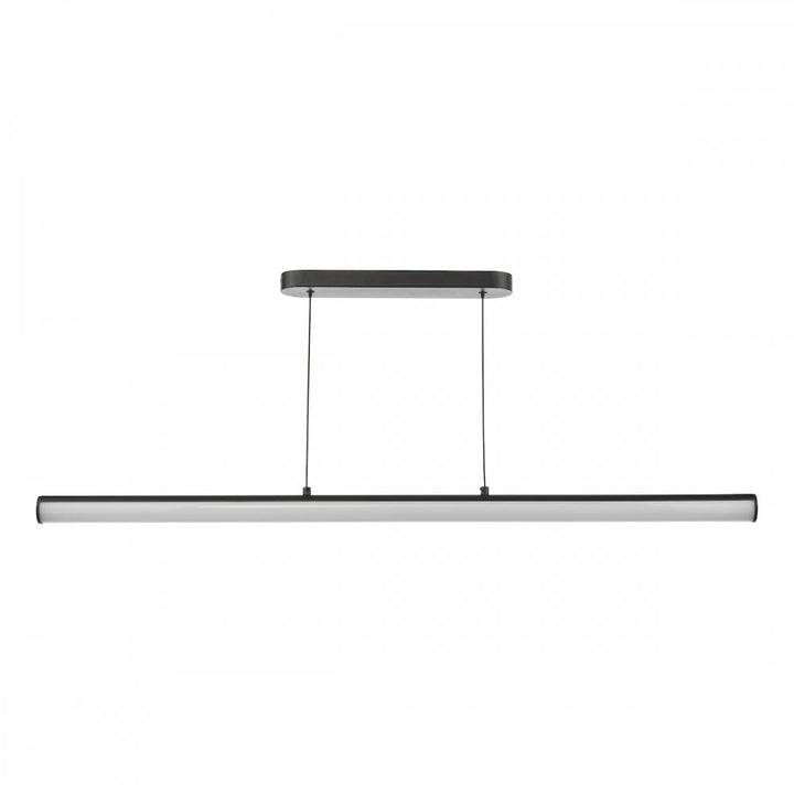 Dar TUB6222 Tube Bar Pendant Satin Black and Opal LED