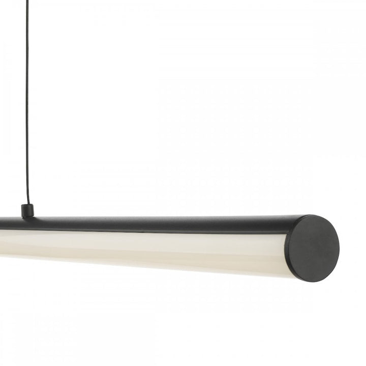 Dar TUB6222 Tube Bar Pendant Satin Black and Opal LED