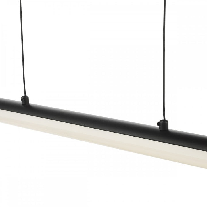 Dar TUB6222 Tube Bar Pendant Satin Black and Opal LED