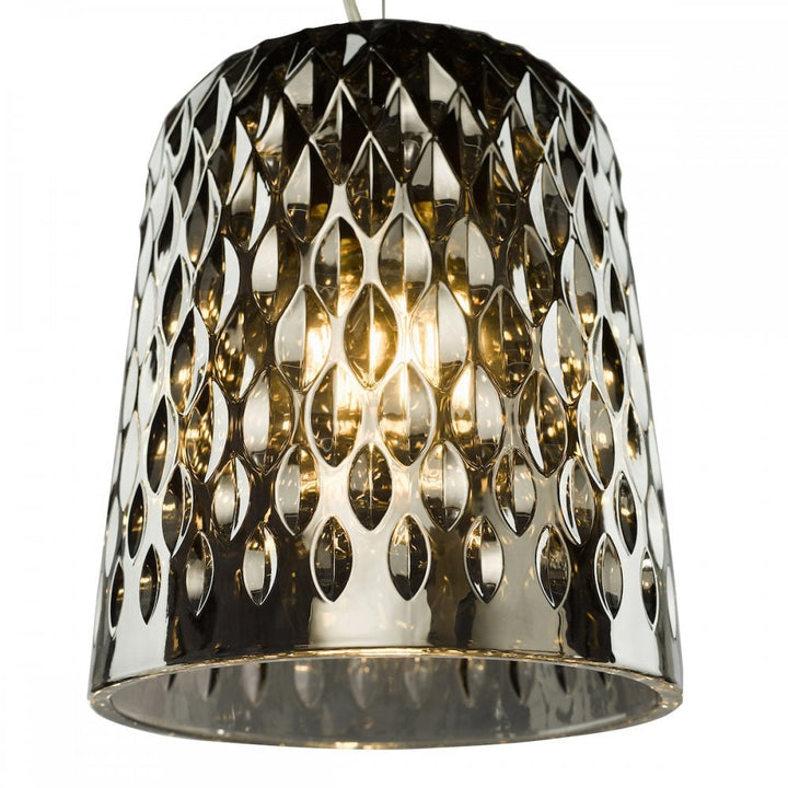 Dar VAR0110 Varius Pendant Matt Black and Smoked Glass