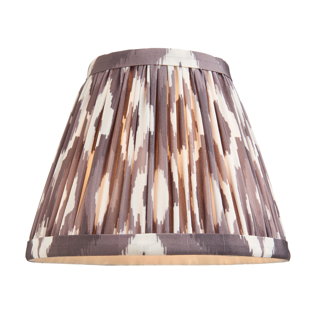 Endon 114097 Ripple Curve & Ikat 16cm Wall Light Antique Brass & Pearl Grey Fabric