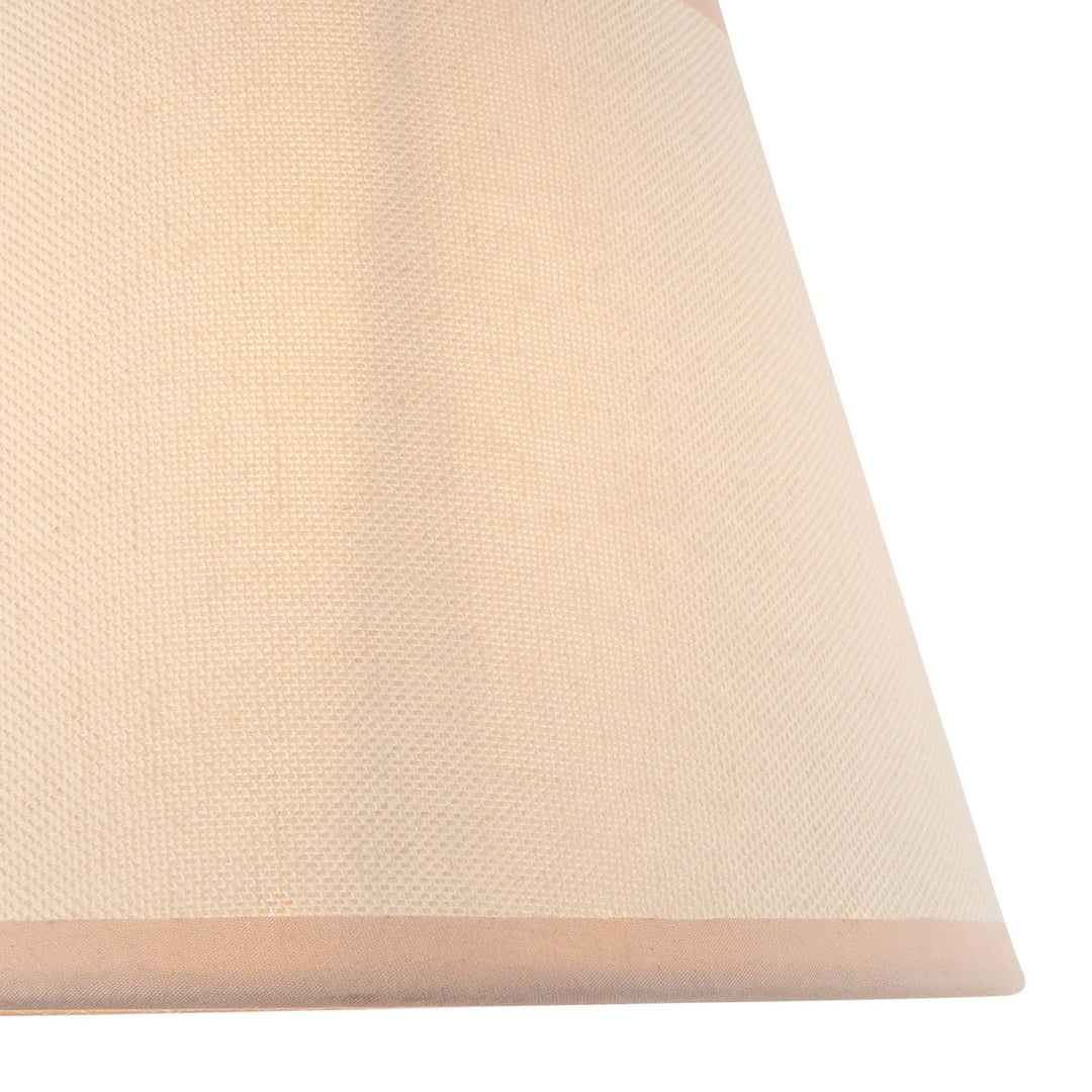 Endon 114165 Diamond Tall & Ivy 20cm Wall Light Antique Brass & Vintage White Fabric