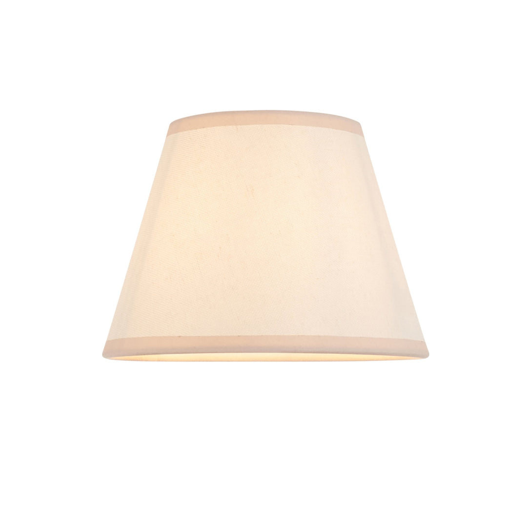 Endon 114165 Diamond Tall & Ivy 20cm Wall Light Antique Brass & Vintage White Fabric