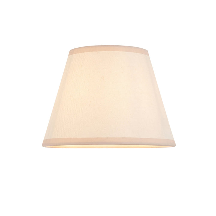 Endon 114165 Diamond Tall & Ivy 20cm Wall Light Antique Brass & Vintage White Fabric