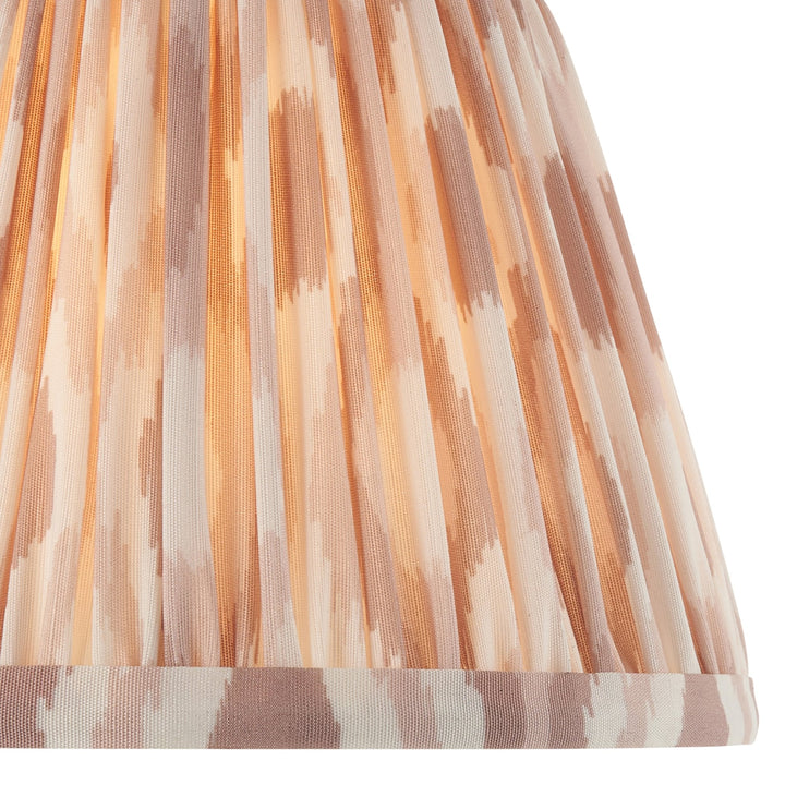 Endon 114166 Diamond Tall & Ikat 20cm Wall Light Antique Brass & Neutral Print Fabric