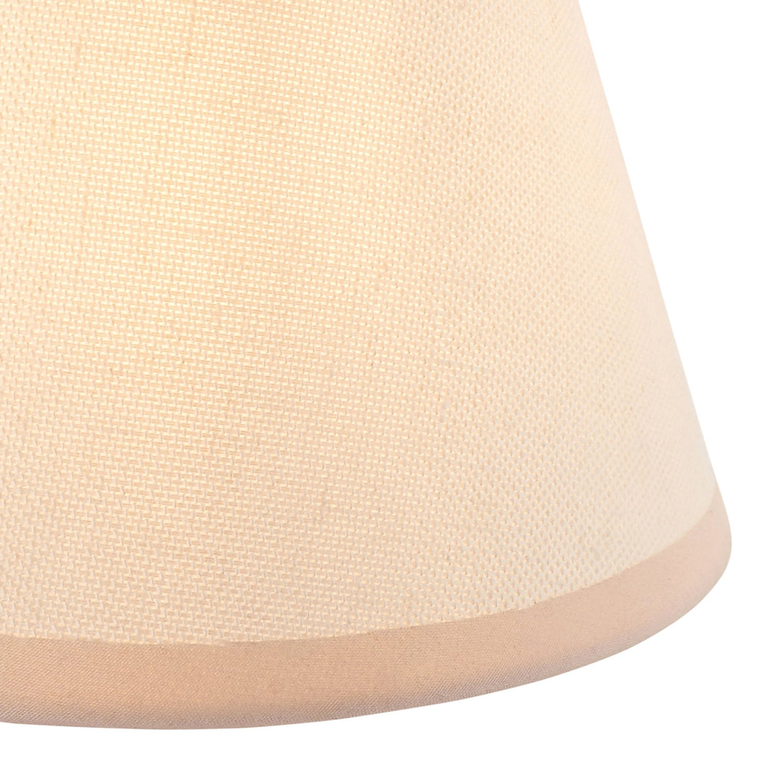 Endon 115473 Halo Swan & Ivy 16cm Wall Light Antique Brass & Vintage White Fabric