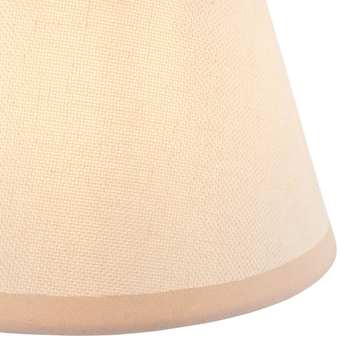 Endon 115473 Halo Swan & Ivy 16cm Wall Light Antique Brass & Vintage White Fabric
