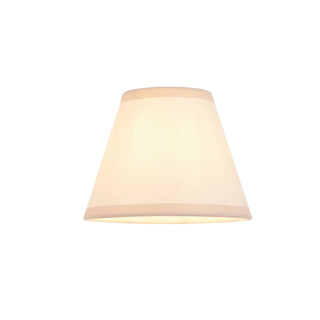 Endon 115473 Halo Swan & Ivy 16cm Wall Light Antique Brass & Vintage White Fabric