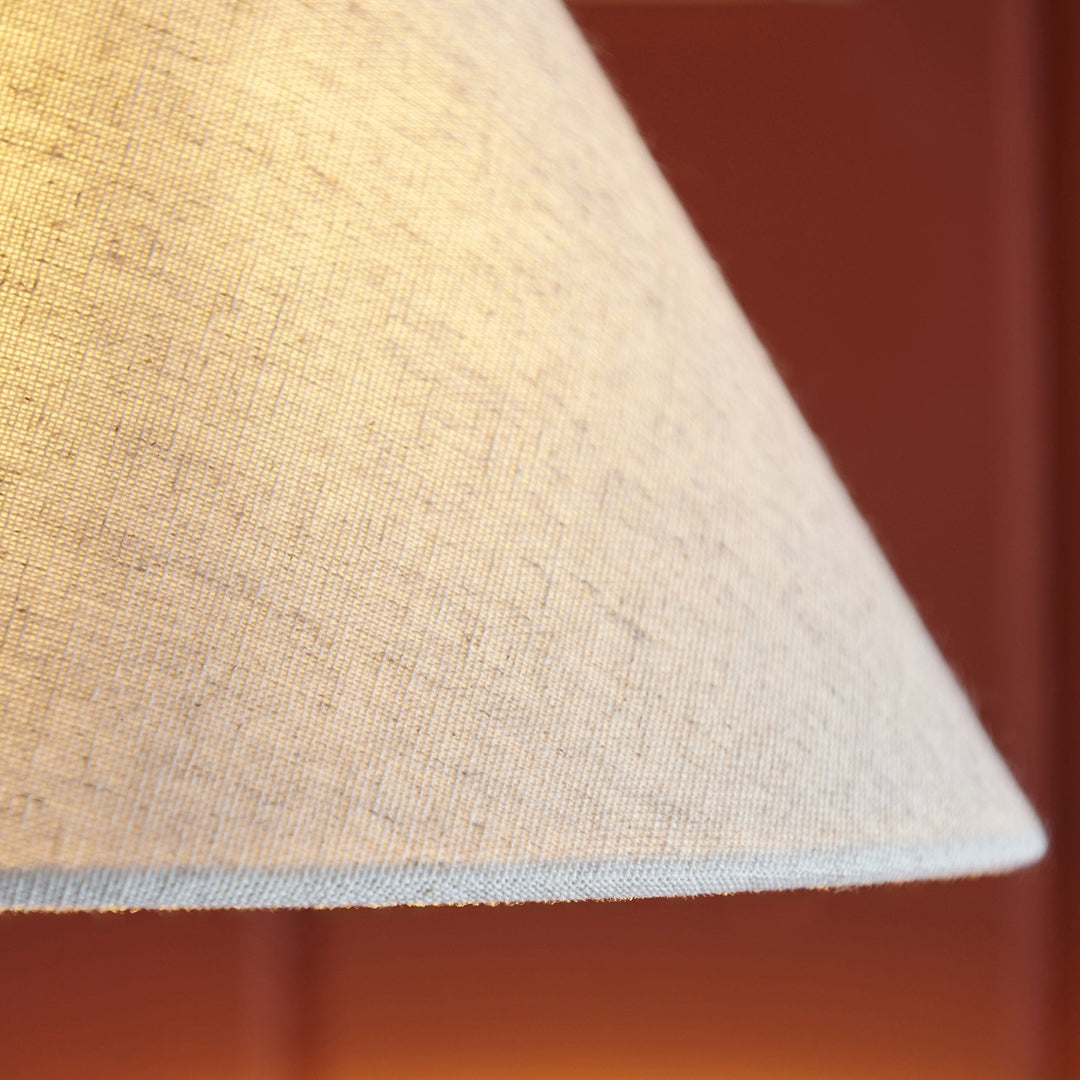 Endon 116910 Knole Wall Light Matt Black & Natural Faux Linen