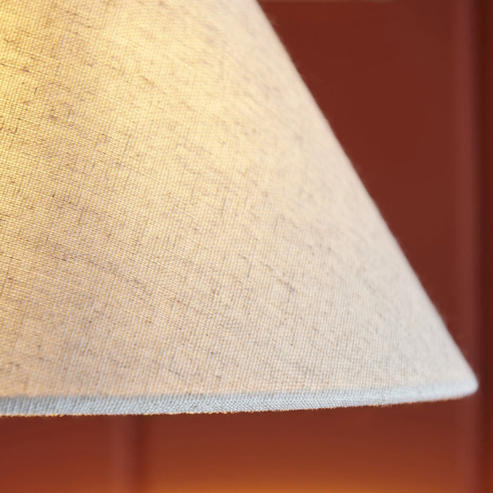 Endon 116910 Knole Wall Light Matt Black & Natural Faux Linen