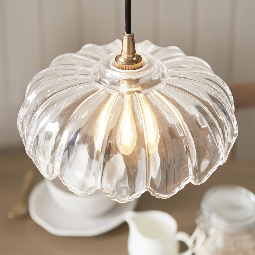 Endon 118776 Camellia Easyfit Pendant Clear Glass