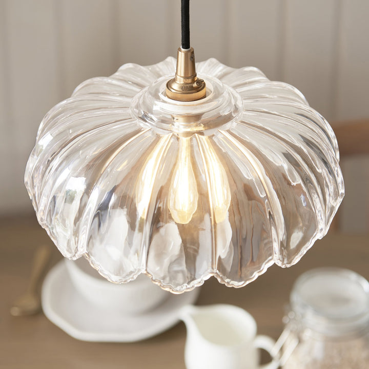 Endon 118776 Camellia Easyfit Pendant Clear Glass