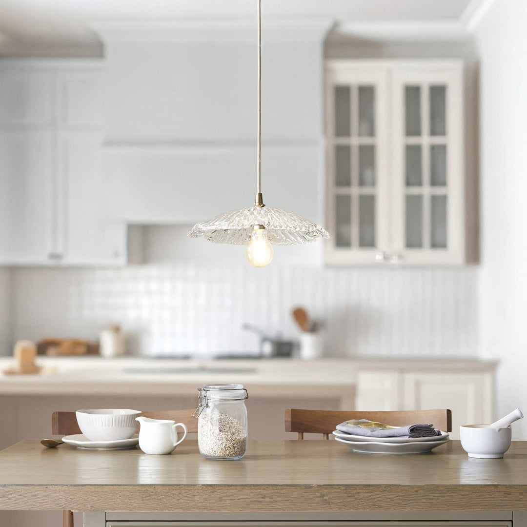 Endon 118777 Orchid Easyfit Pendant Clear Glass