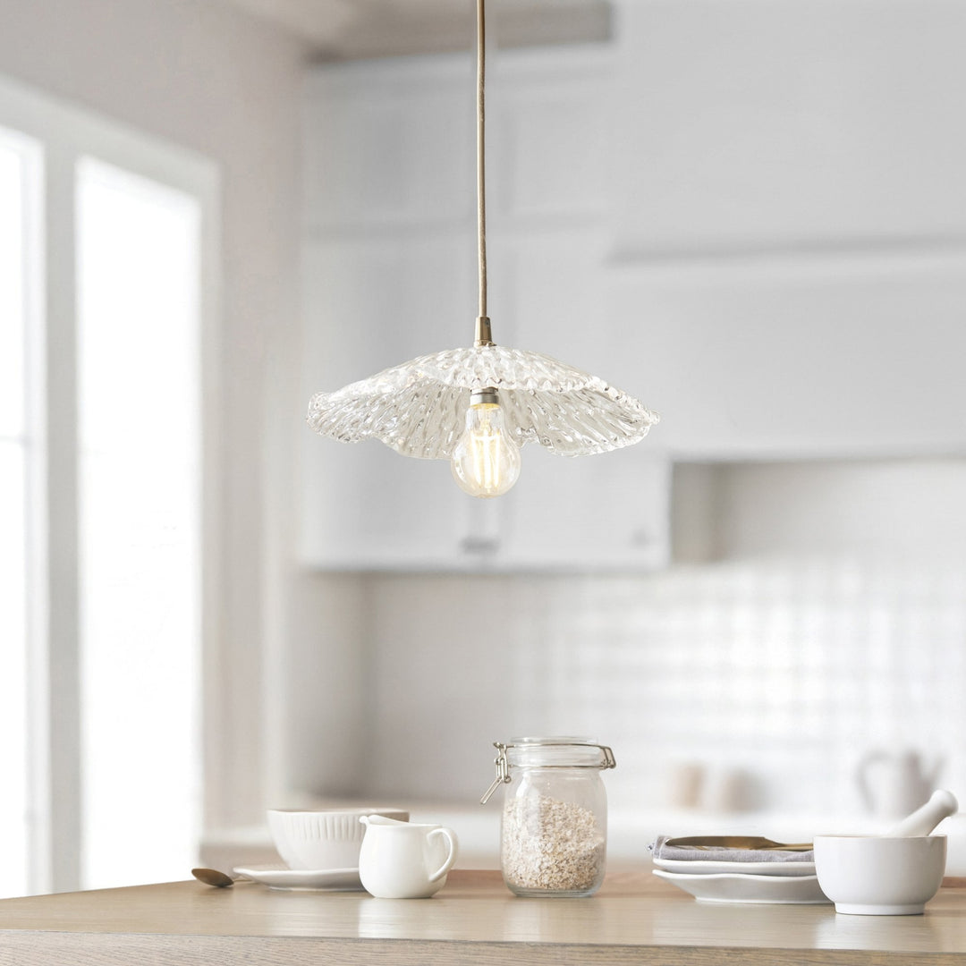 Endon 118777 Orchid Easyfit Pendant Clear Glass