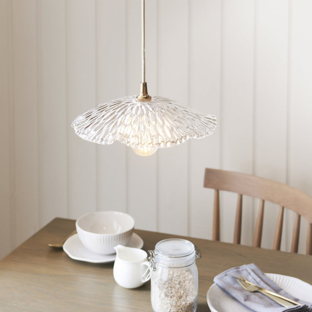 Endon 118777 Orchid Easyfit Pendant Clear Glass