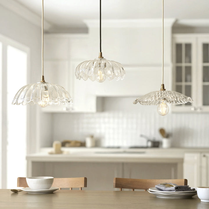 Endon 118777 Orchid Easyfit Pendant Clear Glass