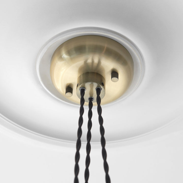 Endon 120648 3 Light Pendant Antique Brass Plate & Clear Glass