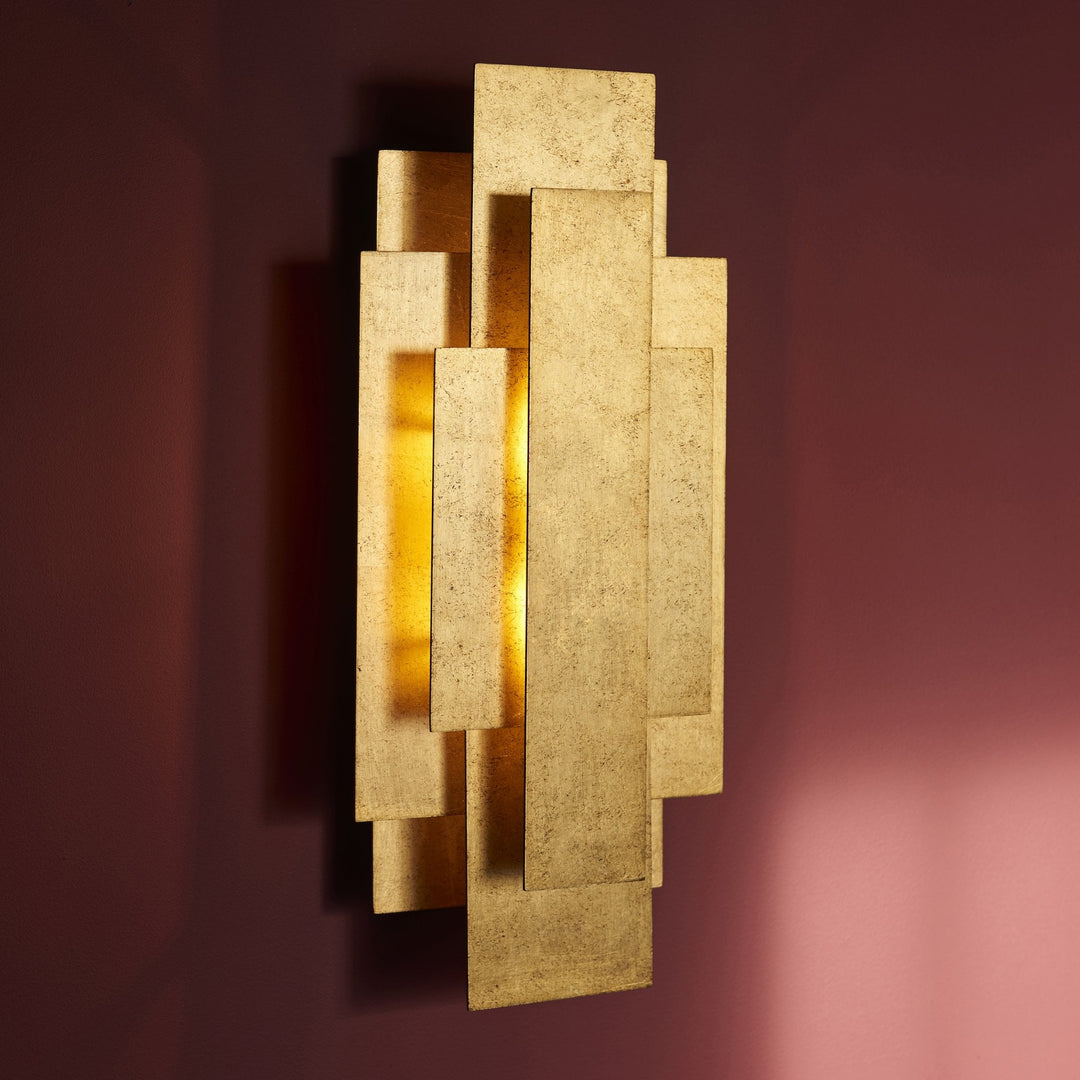 Endon 121509 2 Light Wall Light Antique Gold Leaf