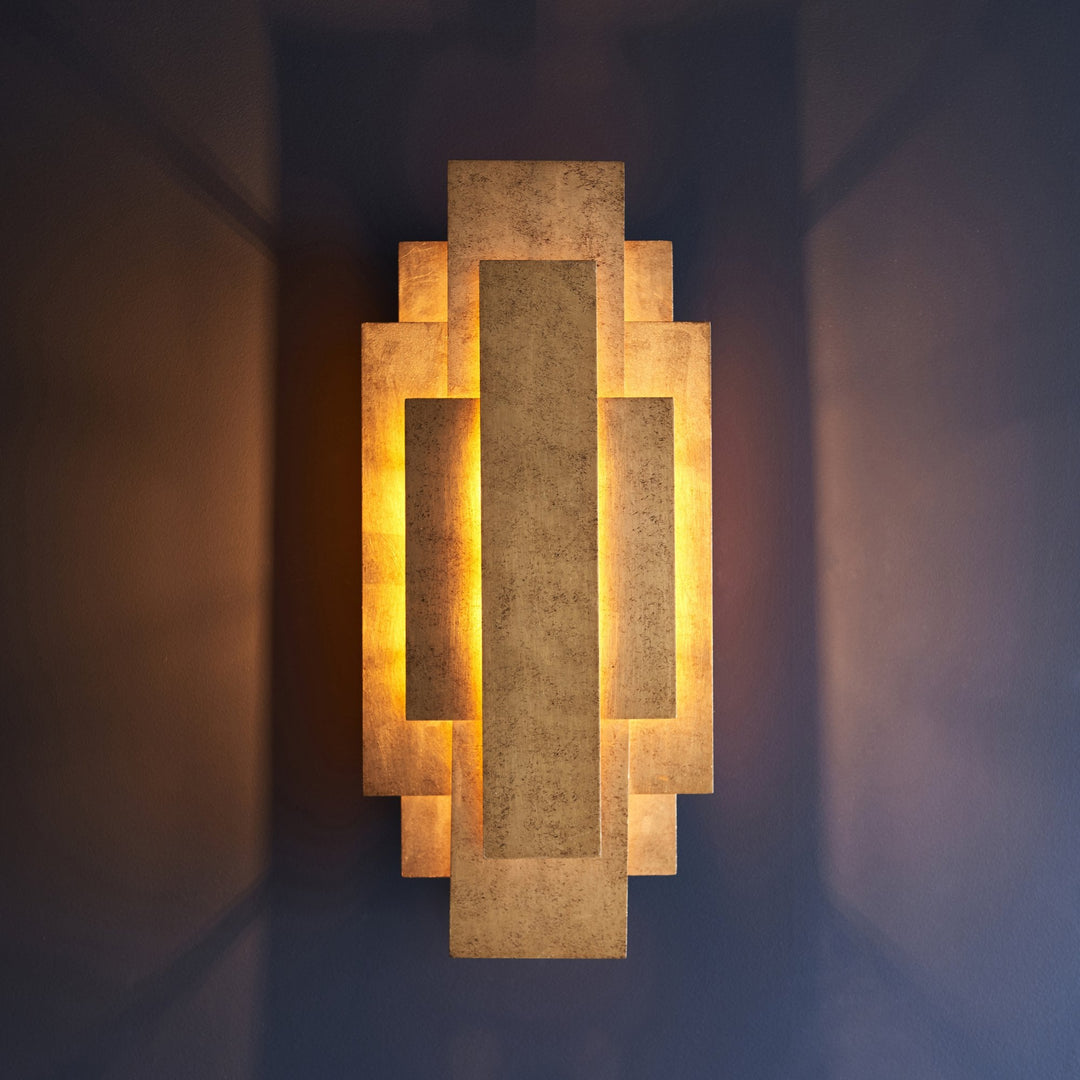 Endon 121509 2 Light Wall Light Antique Gold Leaf