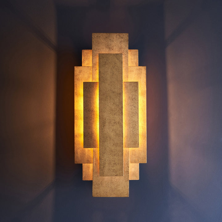 Endon 121509 2 Light Wall Light Antique Gold Leaf