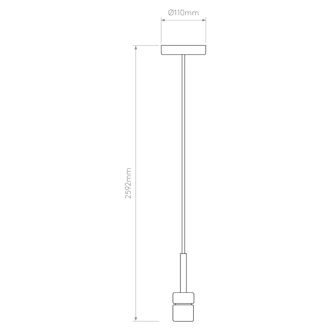 Astro 1184020 Ceiling Pendant Suspension Kit Matt Black (S)