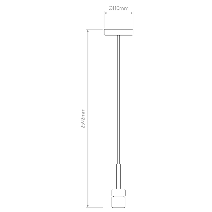 Astro 1184020 Ceiling Pendant Suspension Kit Matt Black (S)