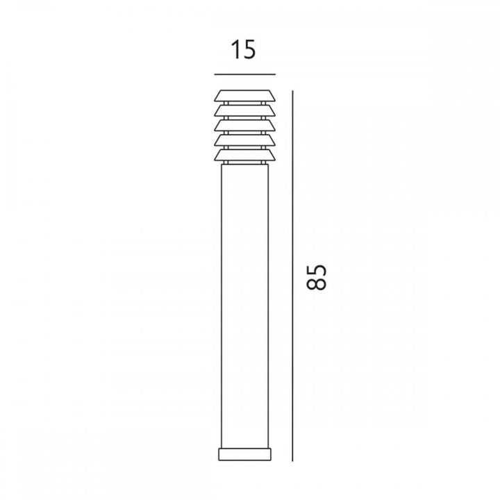 Norlys ALTA-L-E27-BLK Alta 1 Light Large Bollard Black