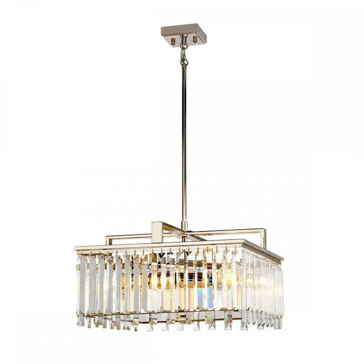 Elstead ARIES-4P-L Aries 4 Light Large Chandelier Polished Nickel