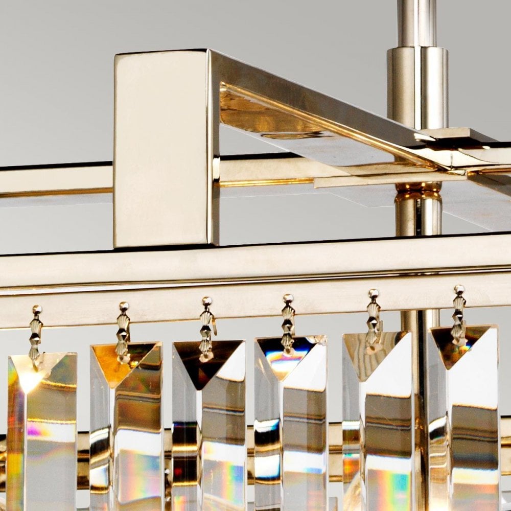 Elstead ARIES-4P-L Aries 4 Light Large Chandelier Polished Nickel