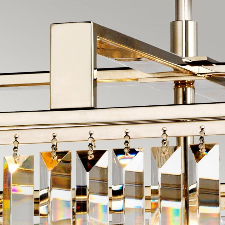 Elstead ARIES-4P-L Aries 4 Light Large Chandelier Polished Nickel