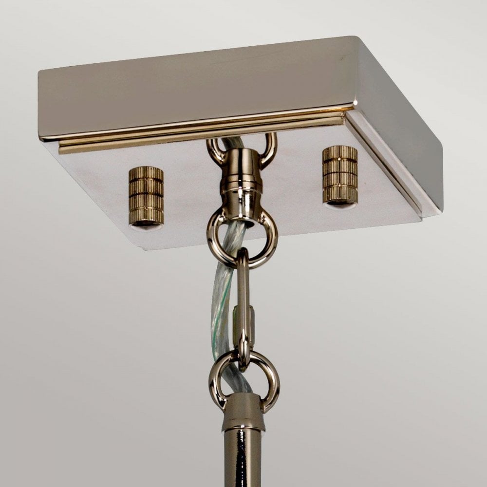 Elstead ARIES-4P-L Aries 4 Light Large Chandelier Polished Nickel