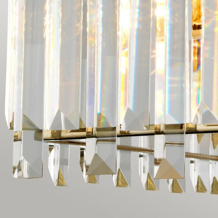 Elstead ARIES-4P-L Aries 4 Light Large Chandelier Polished Nickel