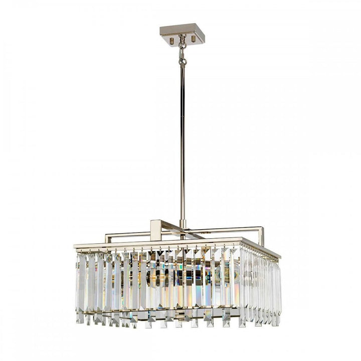 Elstead ARIES-4P-L Aries 4 Light Large Chandelier Polished Nickel