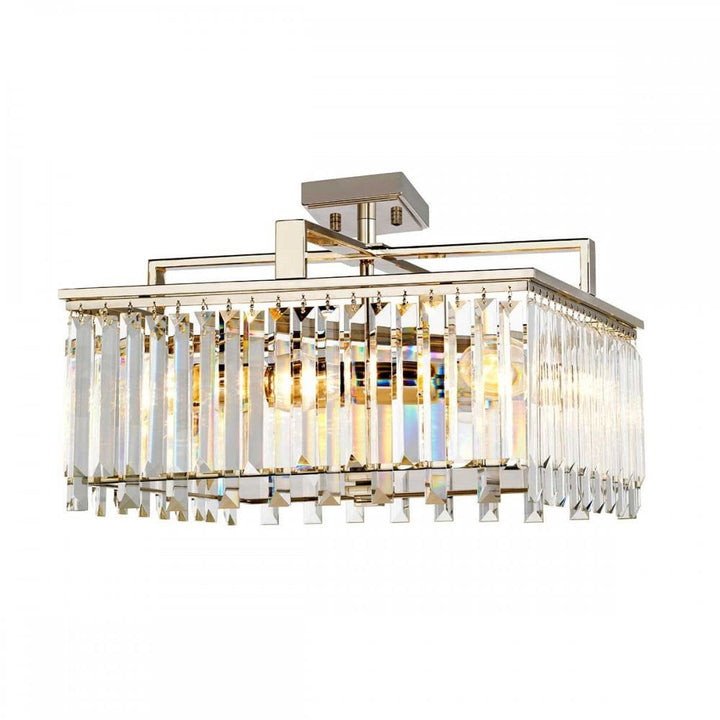 Elstead ARIES-4P-L Aries 4 Light Large Chandelier Polished Nickel