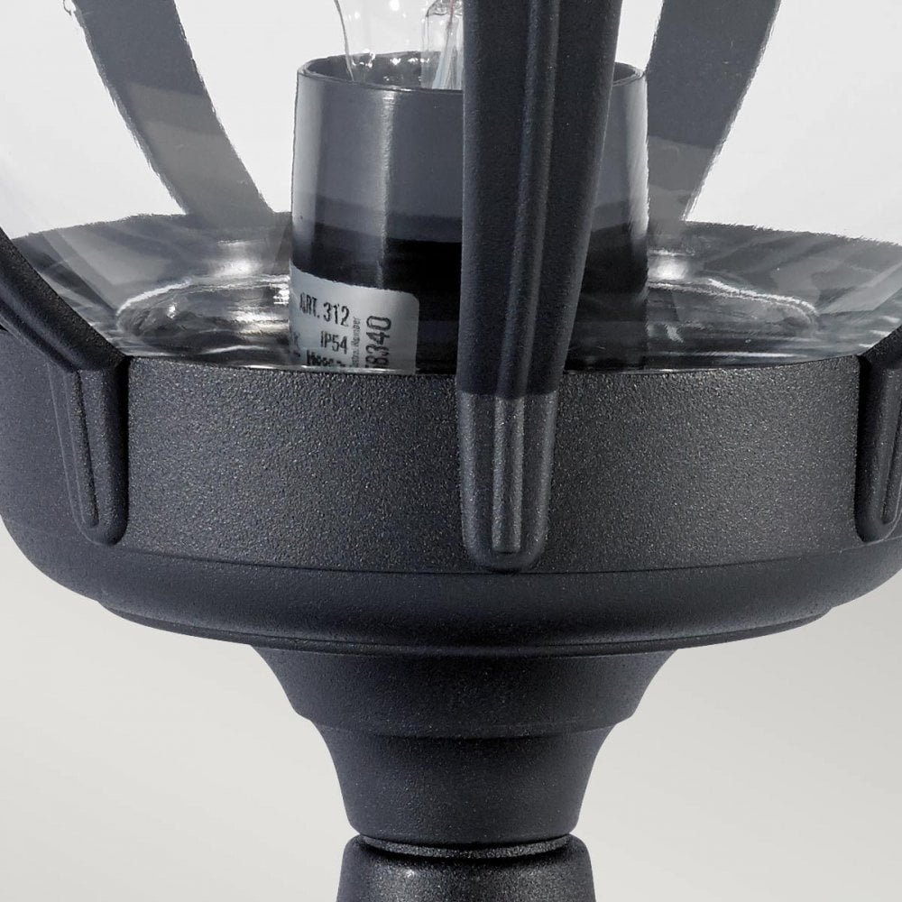 Norlys B3-BLACK-C Bologna 1 Light Pedestal Black