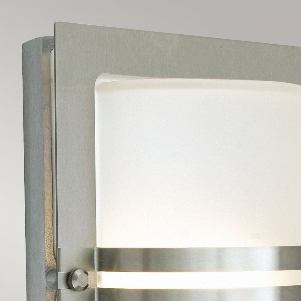 Norlys BASEL-E27-S-S-F Basel 1 Light Wall Lantern Stainless Steel With Frosted Glass