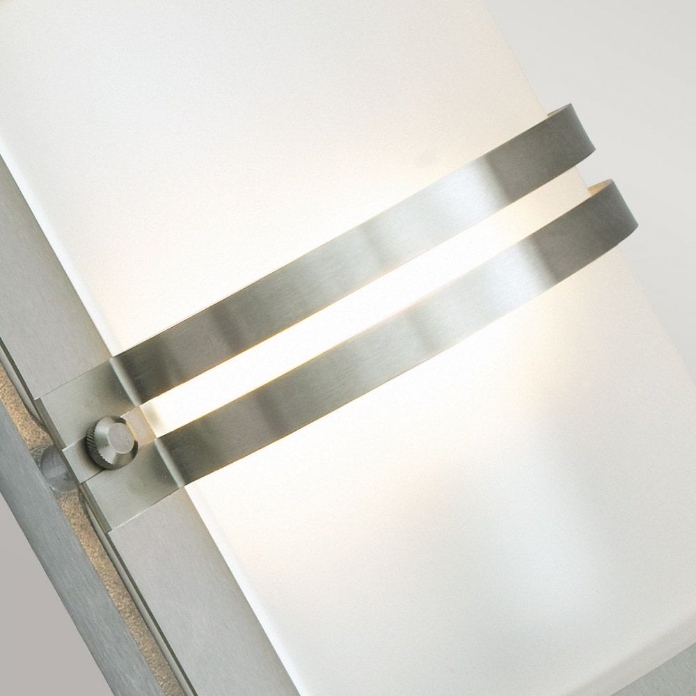 Norlys BASEL-E27-S-S-F Basel 1 Light Wall Lantern Stainless Steel With Frosted Glass