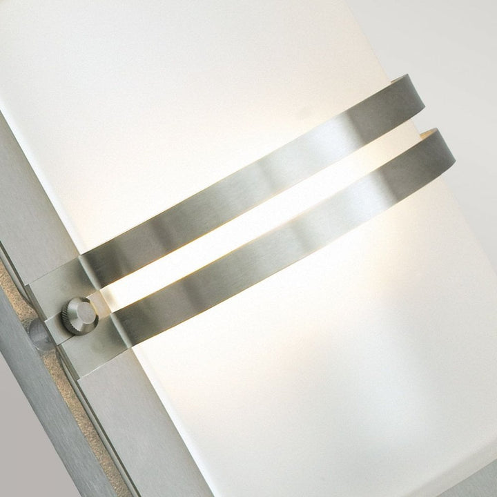 Norlys BASEL-E27-S-S-F Basel 1 Light Wall Lantern Stainless Steel With Frosted Glass