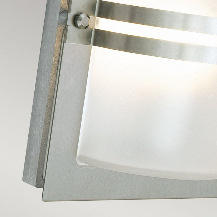 Norlys BASEL-E27-S-S-F Basel 1 Light Wall Lantern Stainless Steel With Frosted Glass